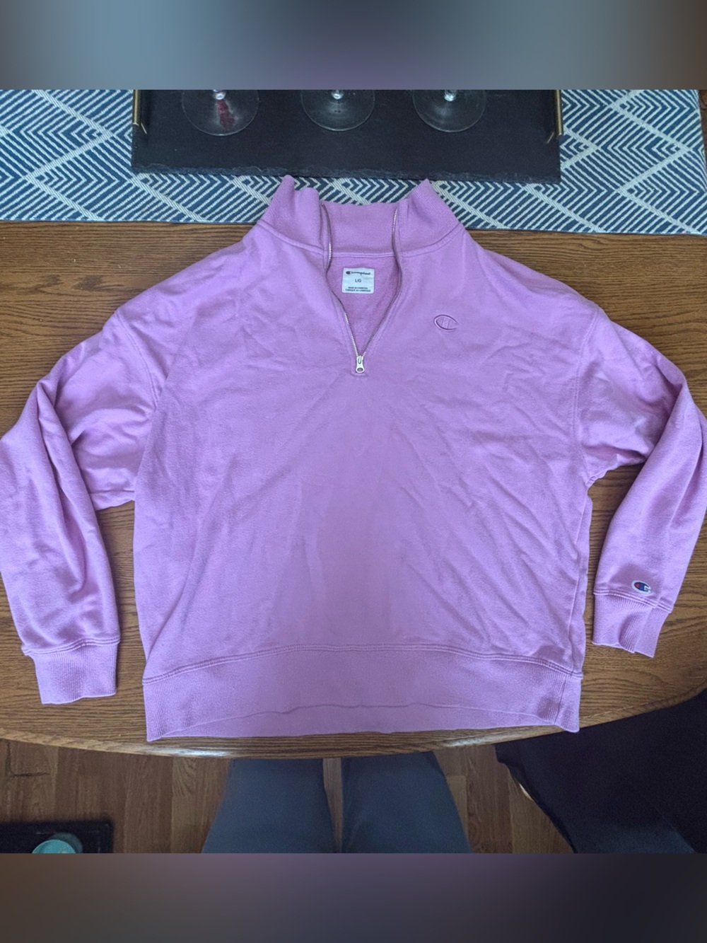 Champion Pinky/Purple Quarter-Zip Pullover